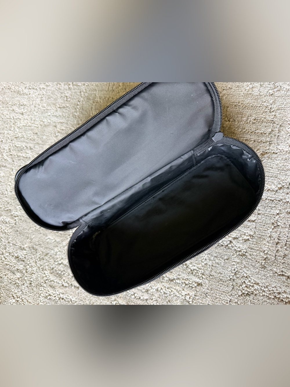 BEIS Black Men's Toiletry Bag with Lower Zip Compartment - Picture 2 of 3